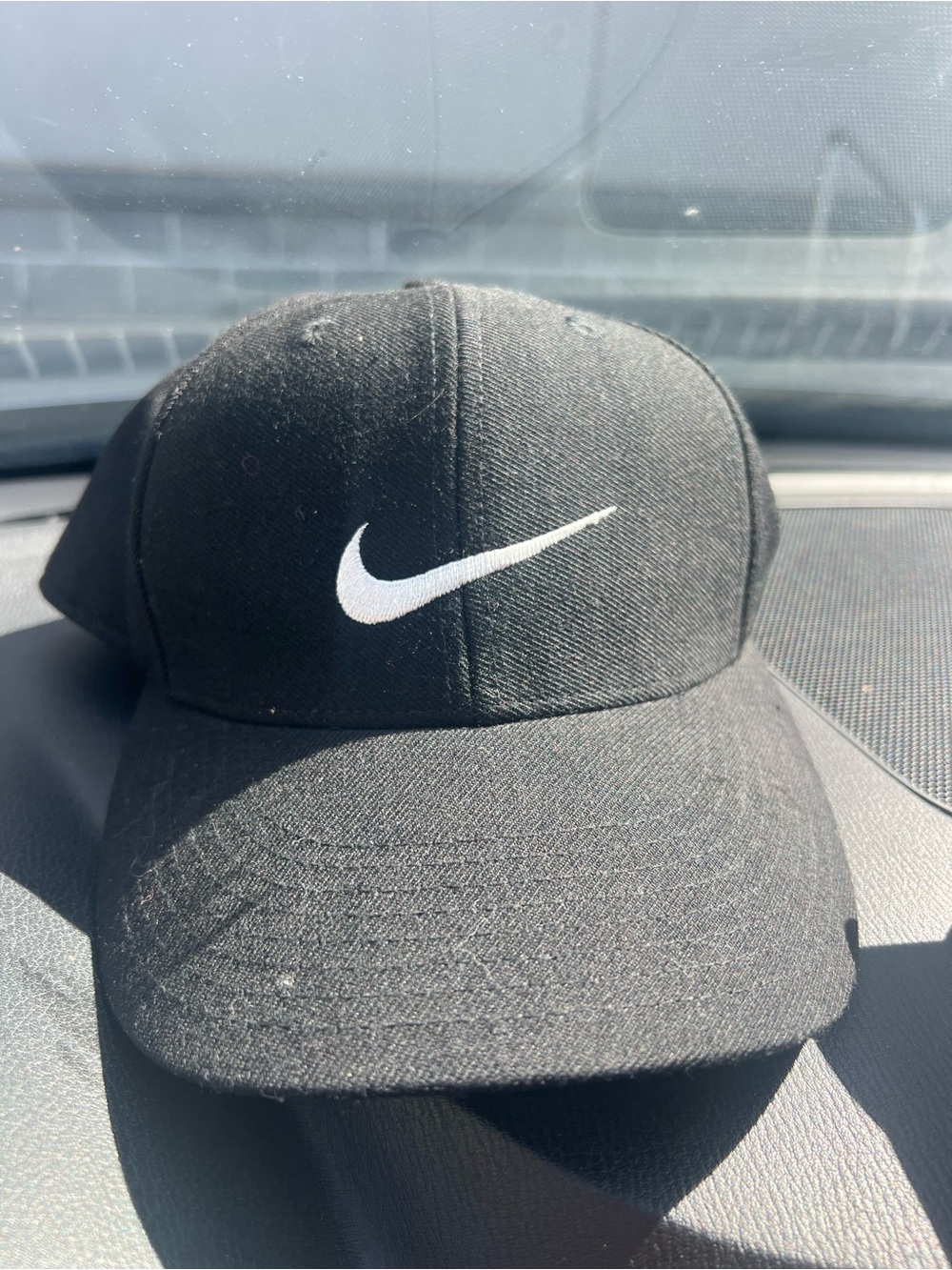 Nike Black Cap with White Swoosh - Men's Casual Hat